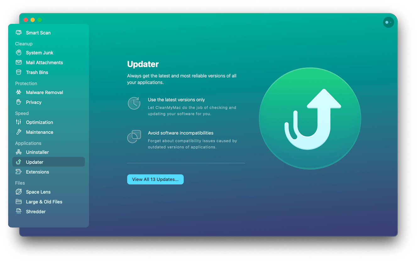 Updater module of CleanMyMacX