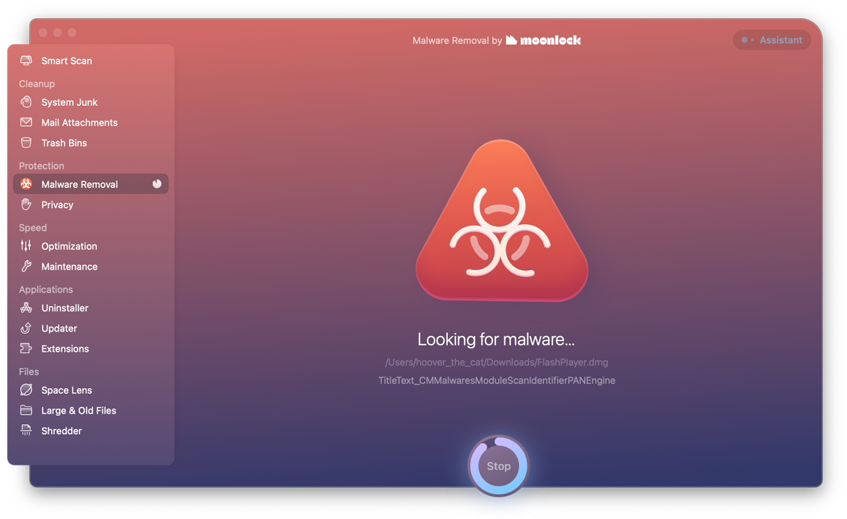 CleanMyMac X looking for malware