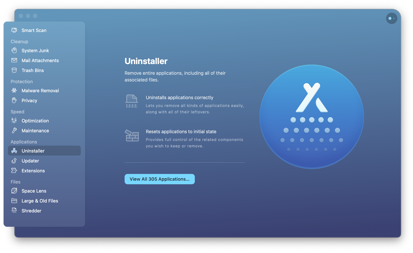 CleanMyMac X – Uninstaller